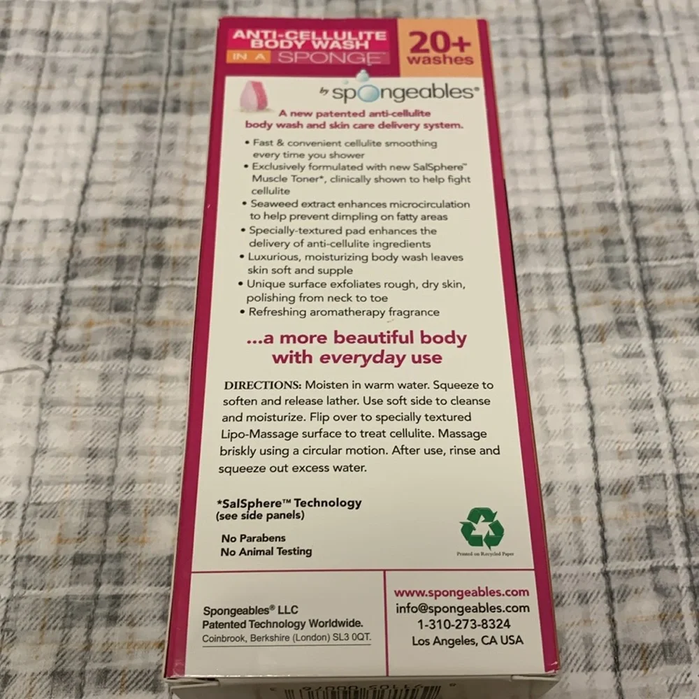 Spongeables anti-cellulite body wash in a sponge bundle NWT
